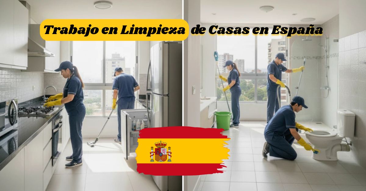 Oportunidad de trabajo en limpieza de casas en España para personas que buscan empleo
