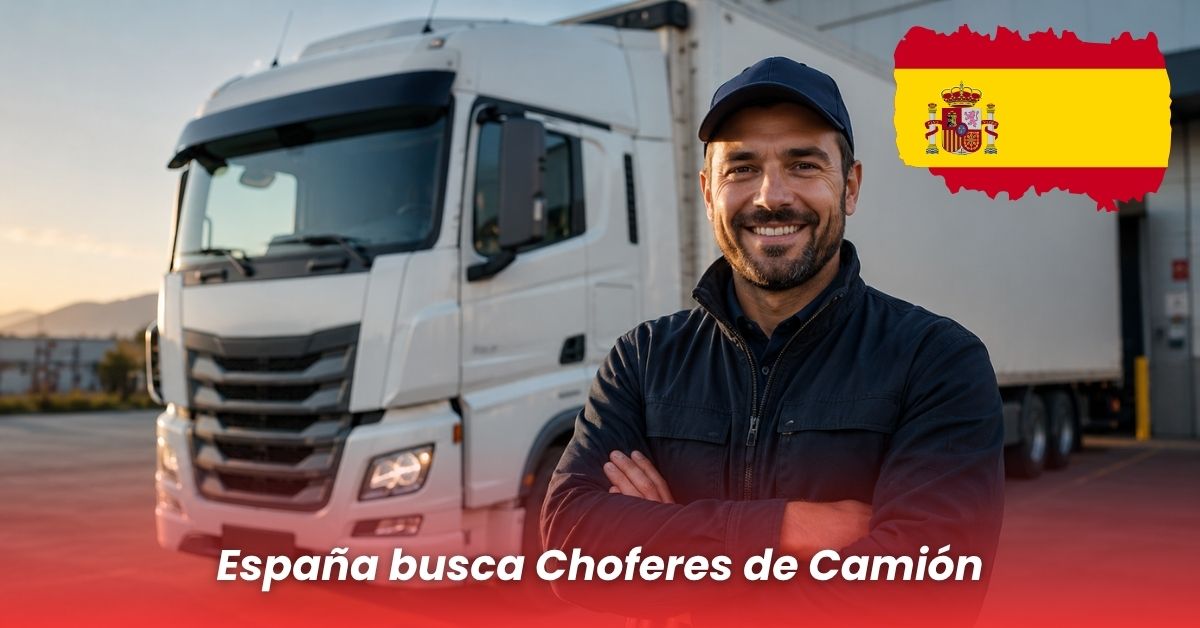 Oferta de empleo para chofer de camión en España con transporte de mercancías por carretera